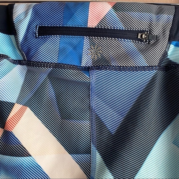 Athleta Leggings Women’s Size Medium Tall Electric Geo Sonar Capri Leggings - Picture 9 of 9